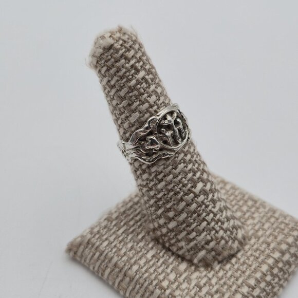 Size 6.25 Sterling Silver Jesus On The Cross Religious Ring A3969 - Picture 2 of 8